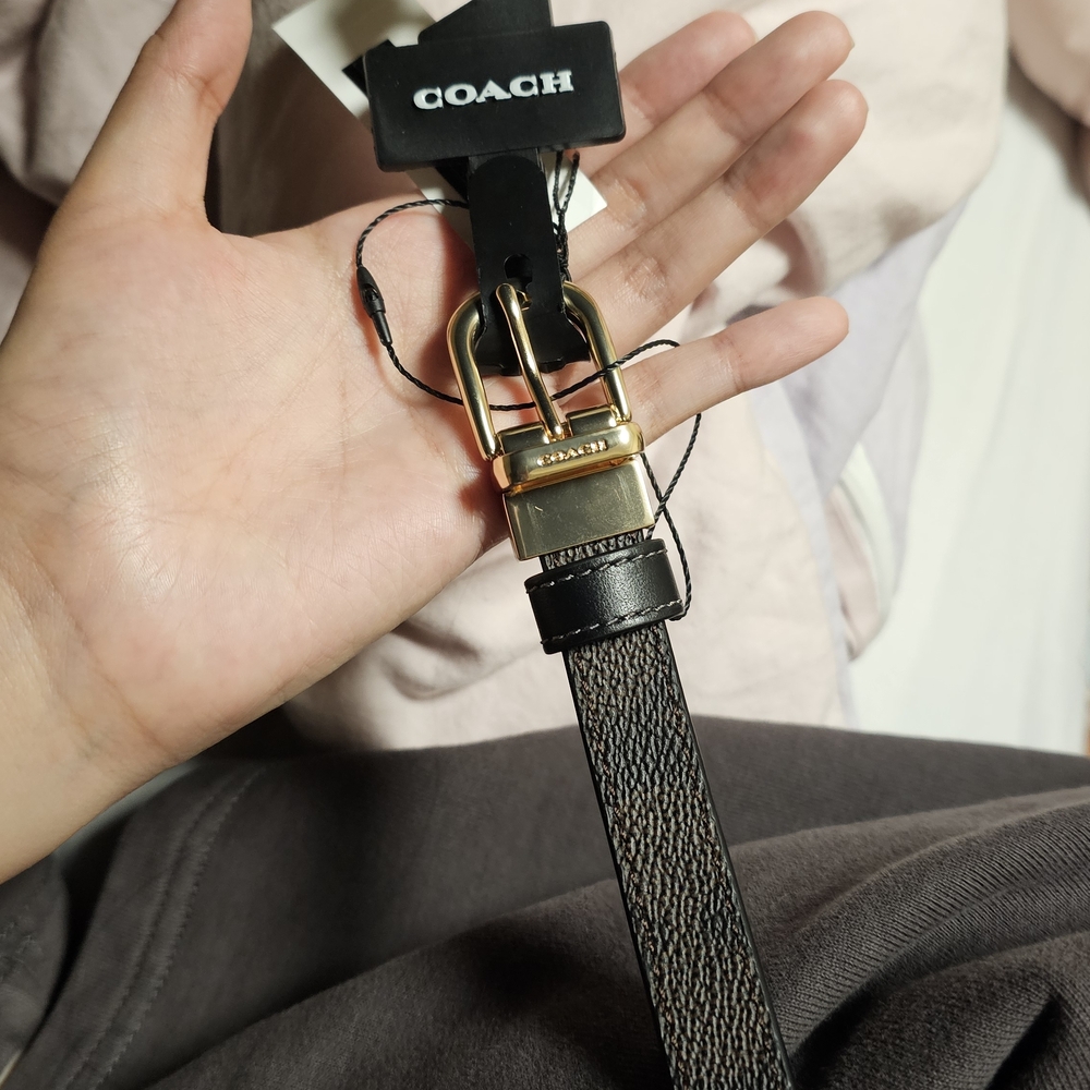 Coach Black and Gold Belt Bag